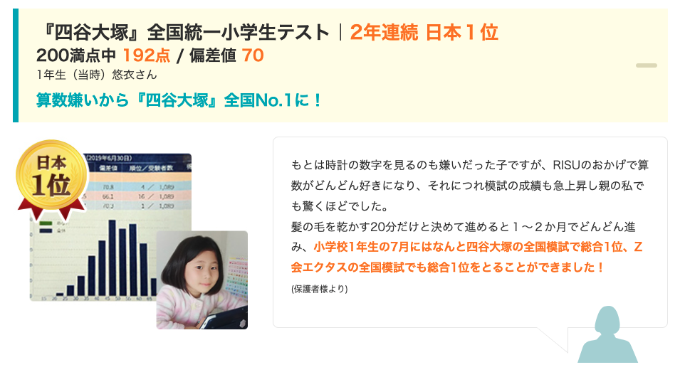 RISU算数の事例